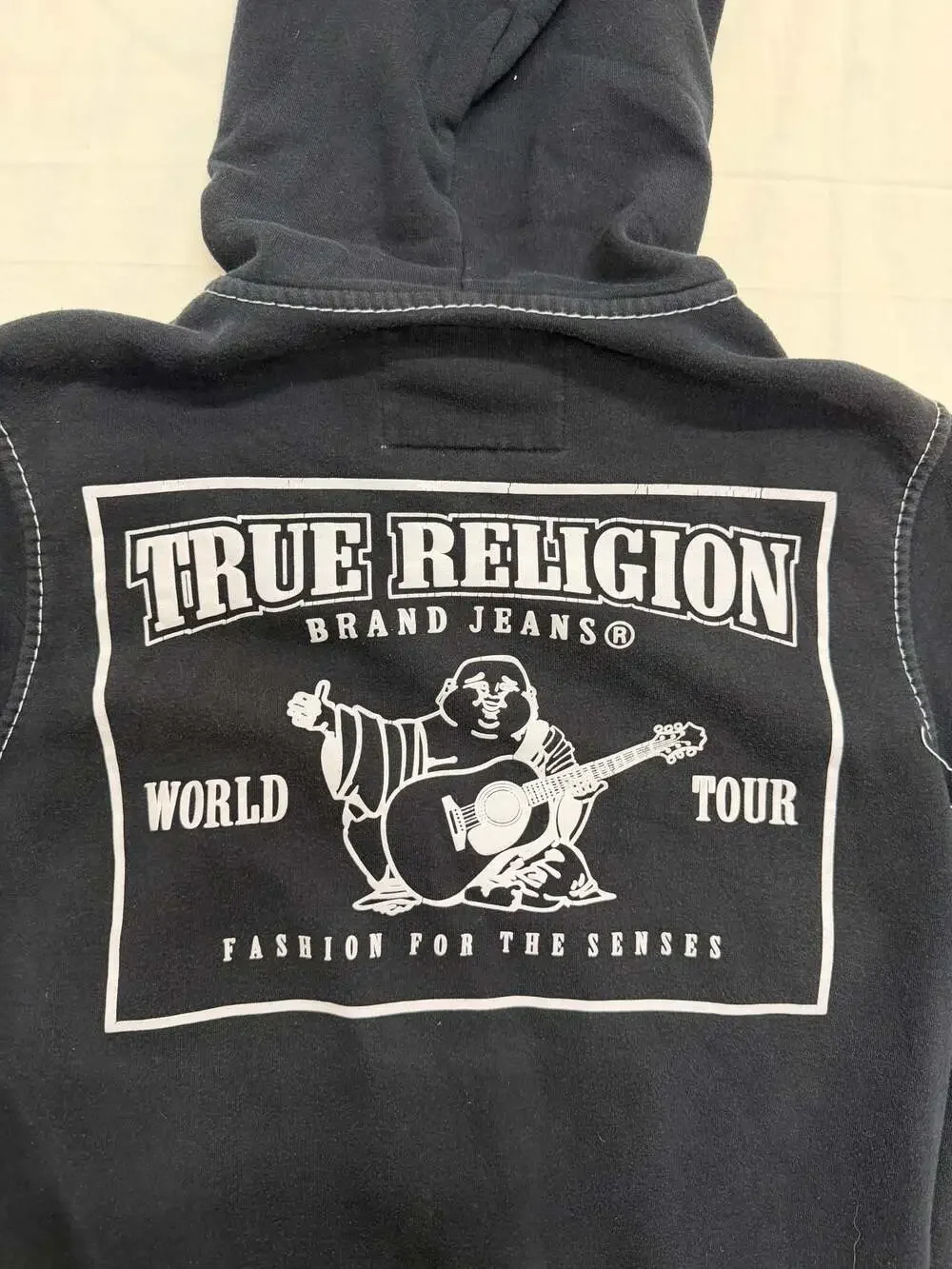 True Religion Big T World Tour Full-Zip Fleece Hoodie